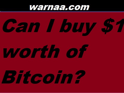 Can I buy $1 worth of Bitcoin?