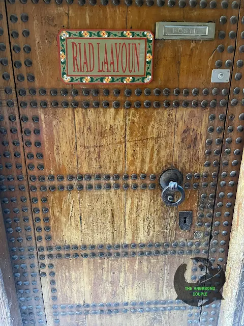 Lower knocker on door of old Moroccan house