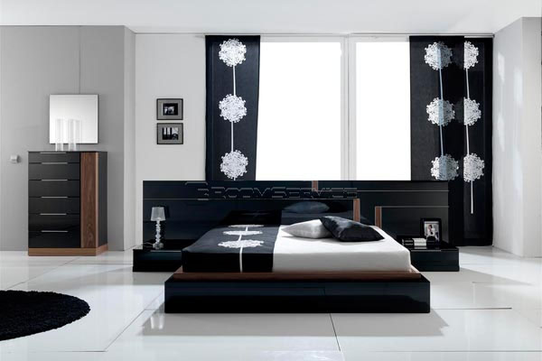 Black and White Modern Bedrooms Set