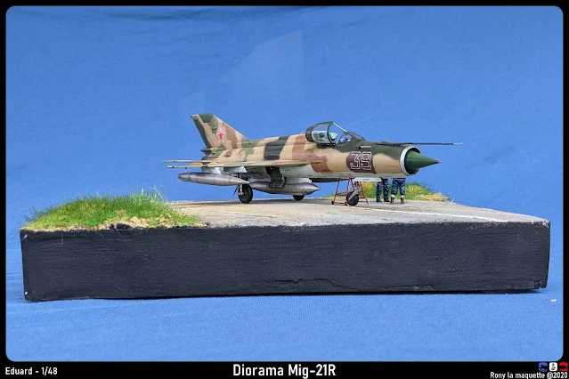 Diorama, Mig-21R Eduard au 1/48.