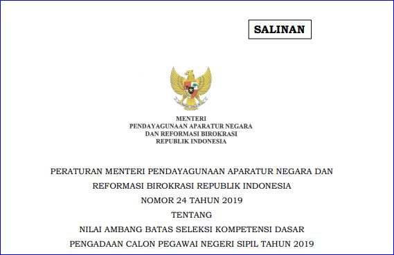 Nilai Ambang Batas SKD CPNS 2019