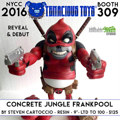 New York Comic Con 2016 Debut Red Edition Concrete Jungle Frankpool Resin Figure by Steven Cartoccio x Tenacious Toys