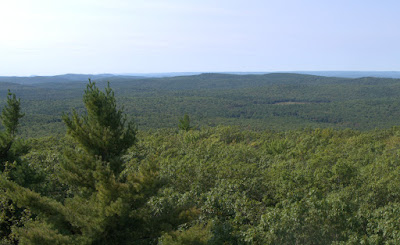 View looking back towards the route of the NET/M-M Trail