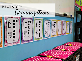 Music Room Decor - Back to School in the Music Room (Blog Hop) - Kodaly Inspired Classroom - find out my "must have" decor items for the music room and then check out Jena Hudson's ideas for Organization on Sew Much Music