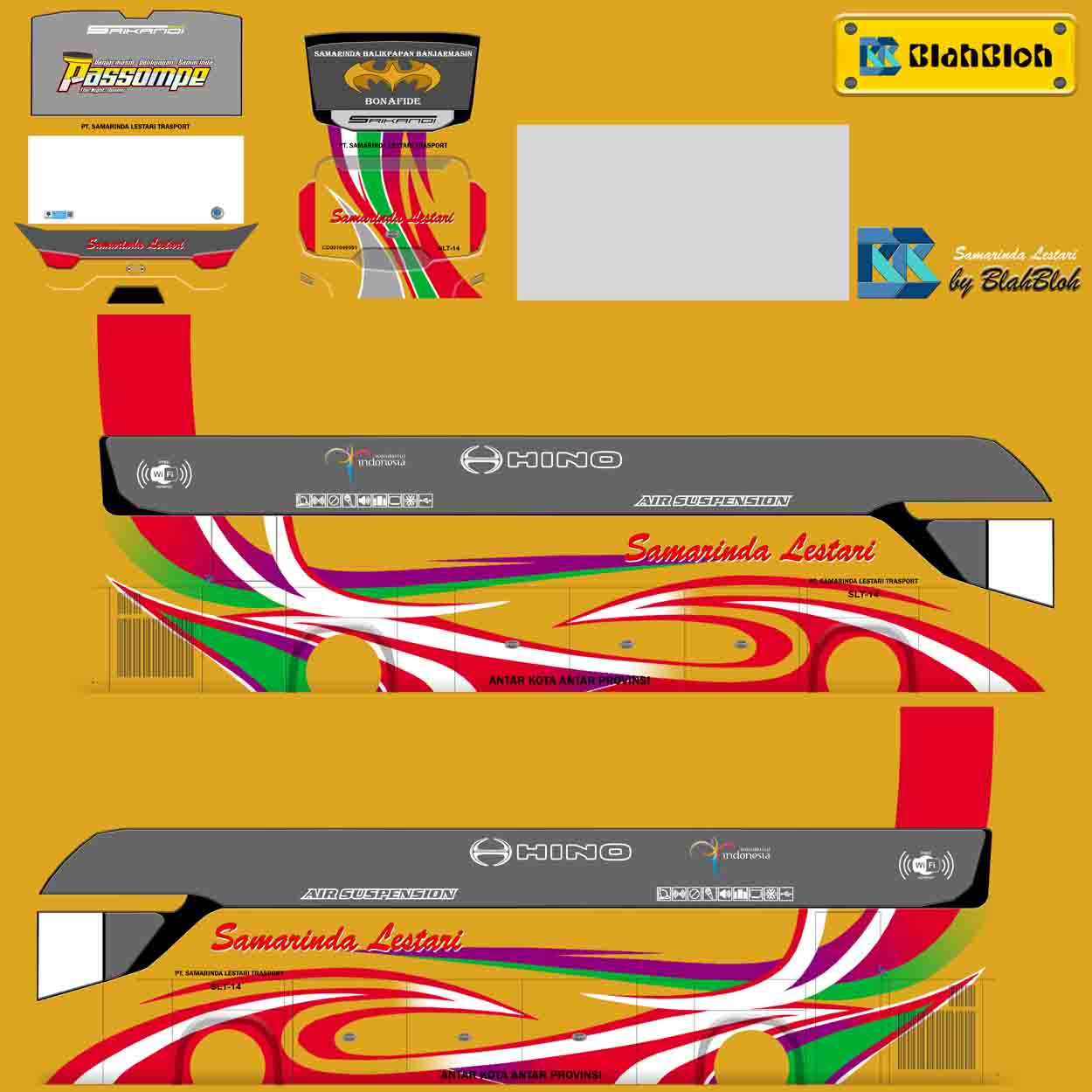 livery bus samarinda lestari