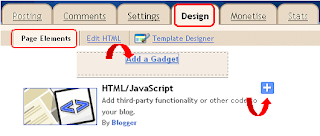 blogger Design Edit HTML page element