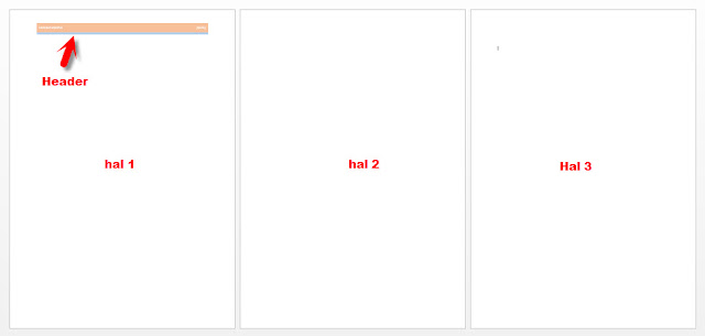 menghilangkan header di halaman tertentu di ms word