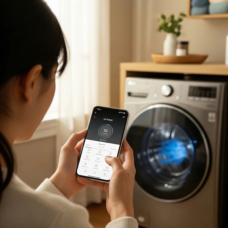 LG ThinQ App Smart Washing Control – Remote Control Feature for Smart Washing Machines