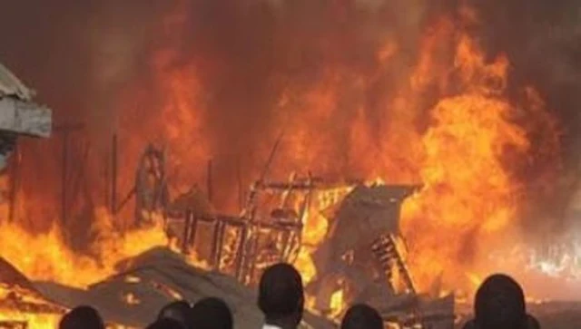 House on fire at Kakamega