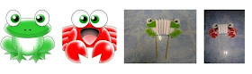 ภาพการ์ตูนสัตว์ 2 มิติ Crab frog 2D
