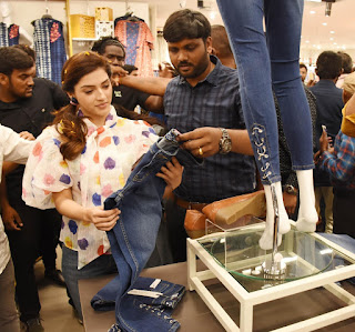 Mehreen Pirzada in White Dress with Cute and Lovely Smile in Shopping Mall Opening