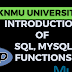 Introduction of SQL, MySQL Functions | BCA SEM 2 BKNMU Junagadh @BCASCHOOL