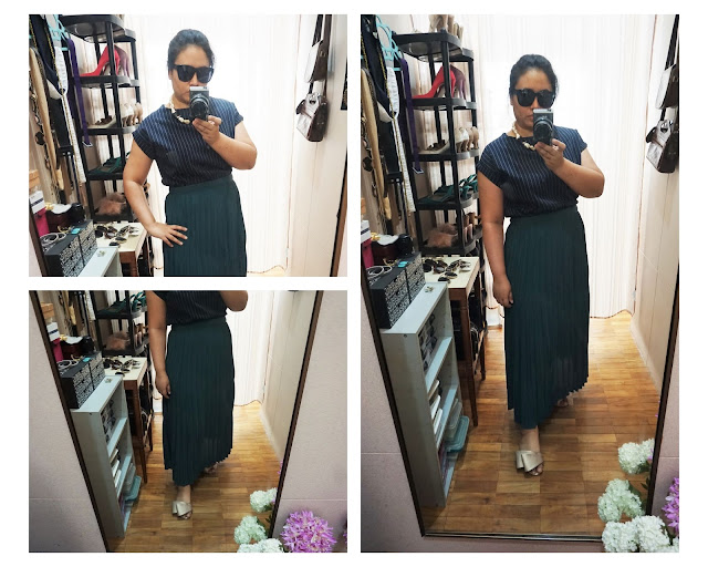 The Many Ways To Wear A Long Green Pleated Skirt : 10 Outfit Ideas