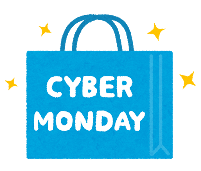 「CYBER MONDAY」のイラスト文字