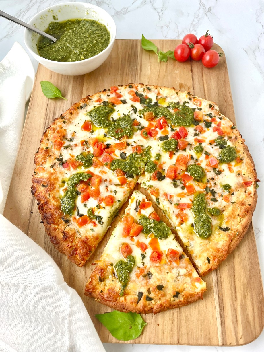 Margherita Pizza with Pesto