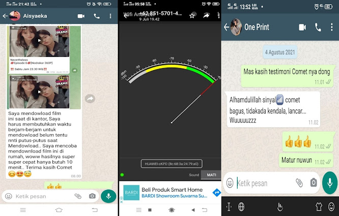 Layanan Internet COMET Speed Tinggi Bikin Nyaman di Hati