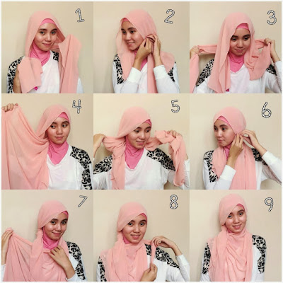 Tutorial Jilbab Pashmina Untuk Wajah Bulat