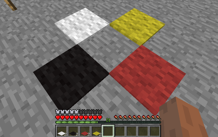 Minecraftプレイ日記 マインクラフト Ver 1 6 の新要素紹介 Part 3 カーペット編