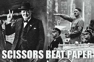 scissors beat paper churchill verse hitler