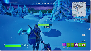 How to hide in giant snowball fortnite || How to hide in a giant snow globe in Fortnite for Winterfest
