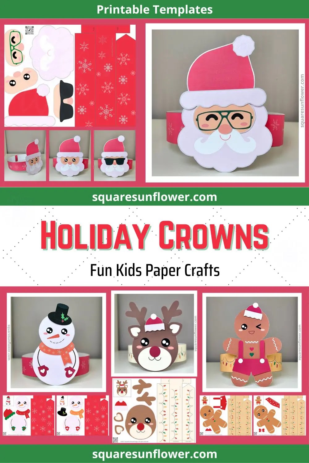 Printable Holiday Crown Templates