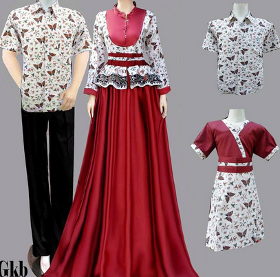 15 Desain Baju Batik Couple Model Terbaru