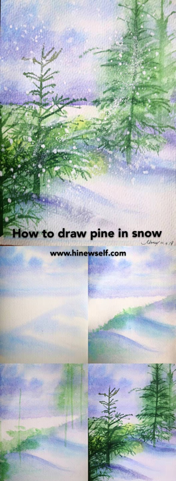 4 Easy ideas for draw Christmas tree step by step - HiArt
