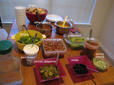 nacho bar with all the fixings