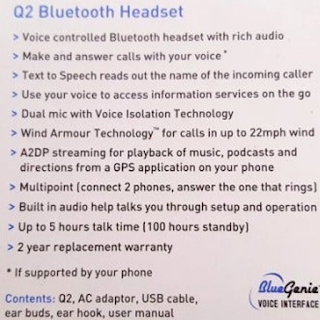 New BlueAnt Q2 Platinum Smart Headset ATT Android BlueTooth Headset  for sale by GameItWorks on Mercari