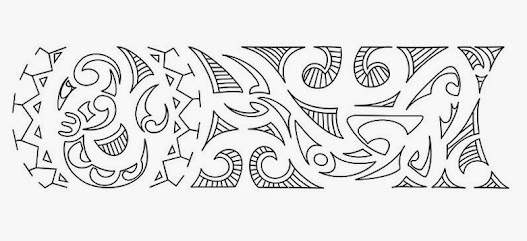 Wristband "new start" Samoan tattoo stencil