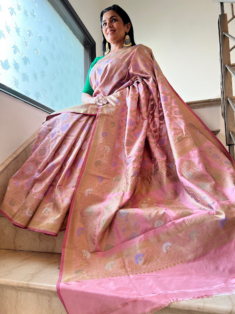 Banarasi kaduwa saree with thread work