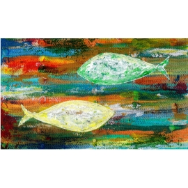 Fish Abstract Acrylic Painting