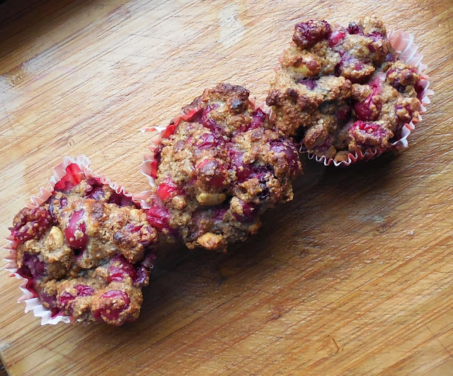 Cranberry Flax Protein Muffins