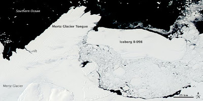 Antarctic Iceberg Collision