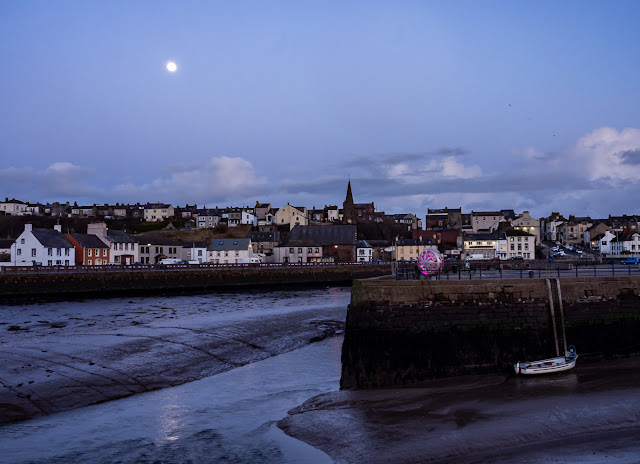 Photo of the mouth of the River Ellen by moonlight