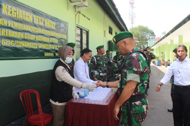 SOSIALISASI P4GN & CEK URINE ANGGOTA KODIM 0726/SUKOHARJO