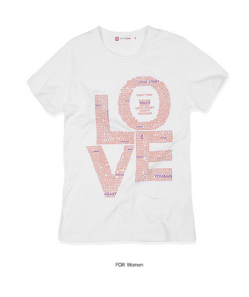 Text Print Love T-Shirt