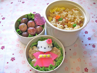 I packed her lunch in the Zojirushi mini thermal lunch box which I just love 