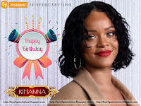 singer rihanna curly hair short with cute smile [big earring]