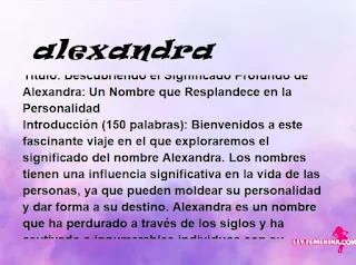 significado del nombre alexandra