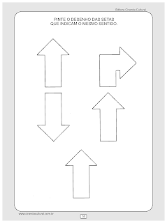 atividades matematica setas direcao