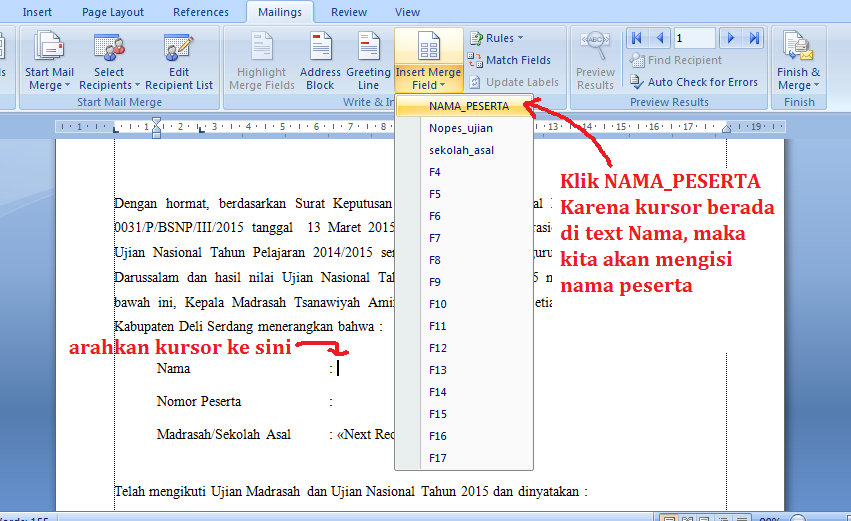 Contoh Kartu Nama Format Excel - Contoh Club