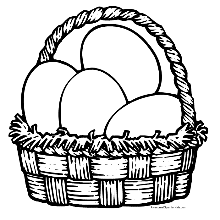 Easter Egg Basket Coloring Pages, Egg Baskets Coloring Printables title=