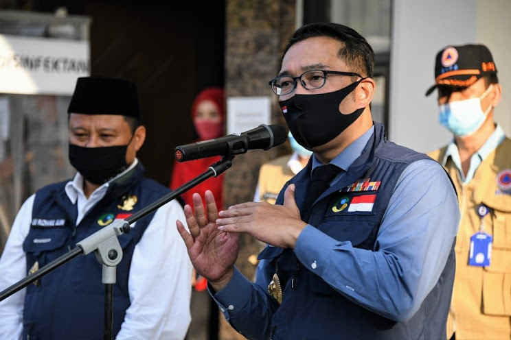 Gubernur Jawa Barat Ridwan Kamil usai rapat koordinasi Gugus Tugas Percepatan Penanggulangan COVID-19 Jawa Barat di Markas Kepolisian Daerah Jawa Barat, Kota Bandung, Selasa 16 Juni 2020. /DOK. HUMAS PEMPROV JABAR