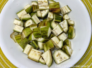 Cut pieces of green plantain