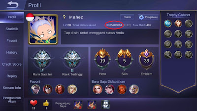 Game ID Mobile Legend