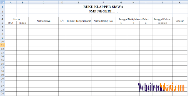 Buku Klapper Siswa Sd, Smp, Sma, Smk Tahun 2018