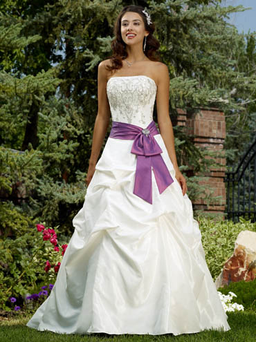 white and purple bridal gown It will certainly draw the most of the