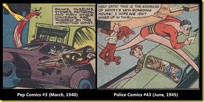 The Comet compared to Plastic Man