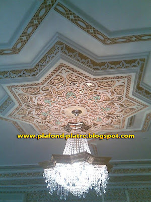 plafond-platre-sculpté-marocaine